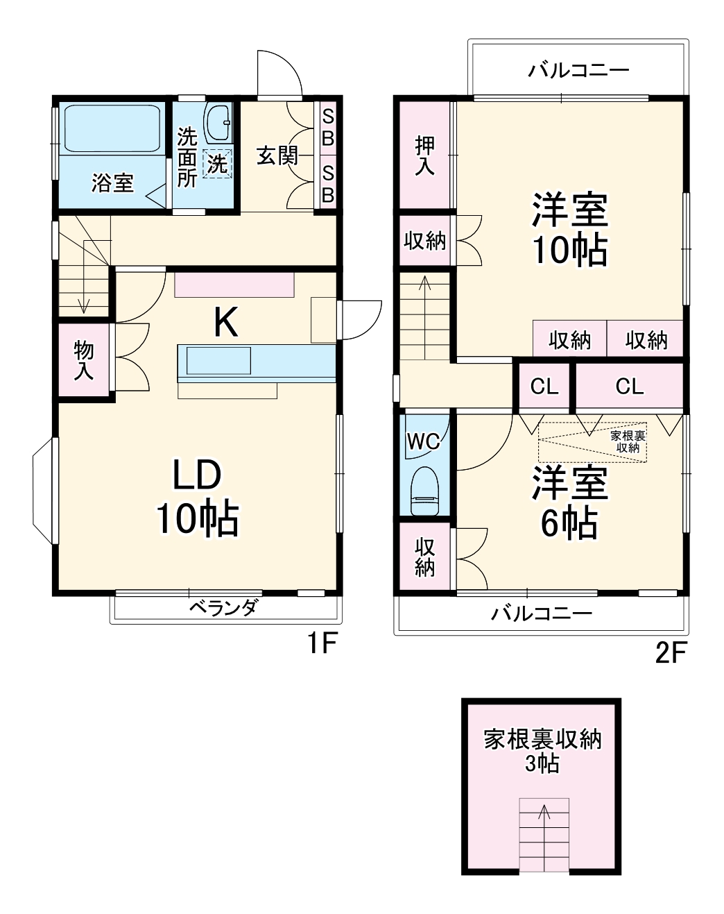 小手指南4丁目貸家の間取り