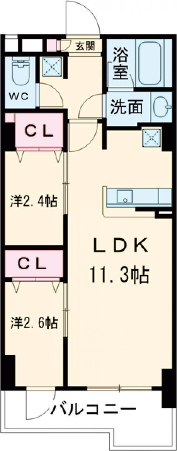 ドゥーエ曳舟の間取り