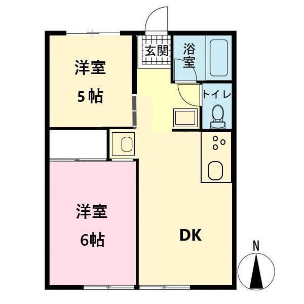 シティハイム白砂Bの間取り