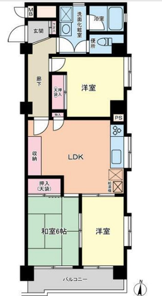 第3千歳船橋ヒミコマンションの間取り