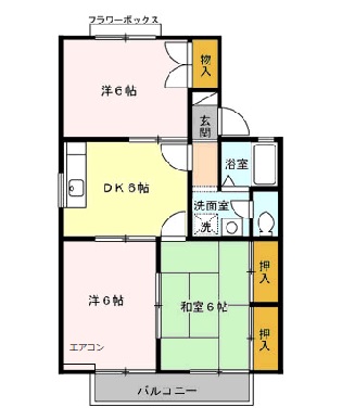 セジュール若宮 Aの間取り