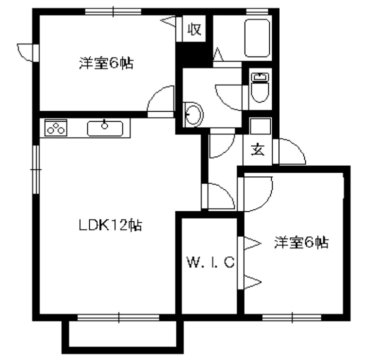 メゾン・シャルム Bの間取り