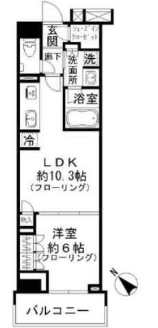 オープンレジデンシア日暮里の間取り