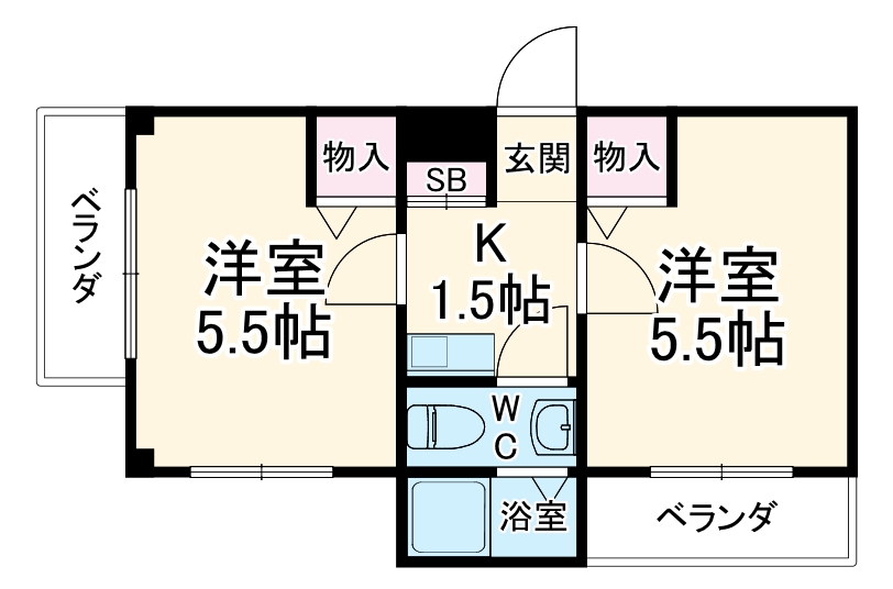 ラ・フォンティーヌ西田の間取り