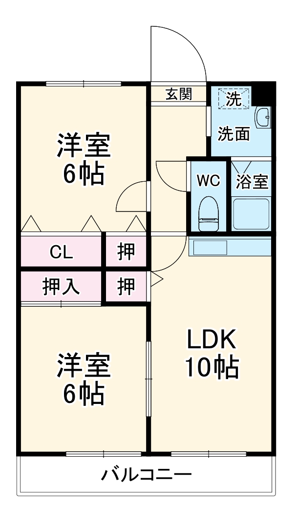 マンション紫雲Eの間取り