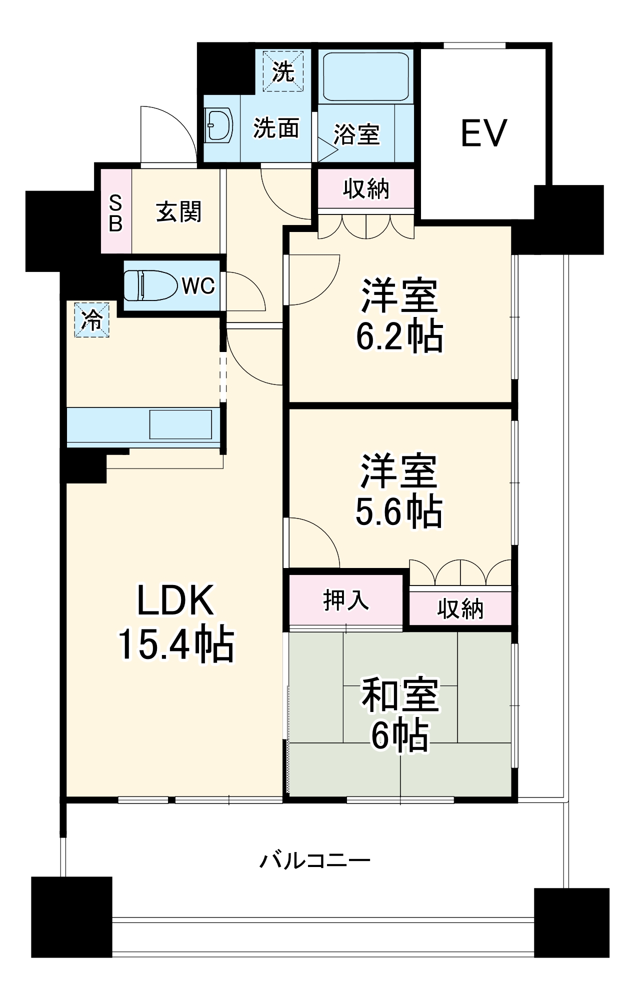 サーパス茅ヶ崎第2の間取り