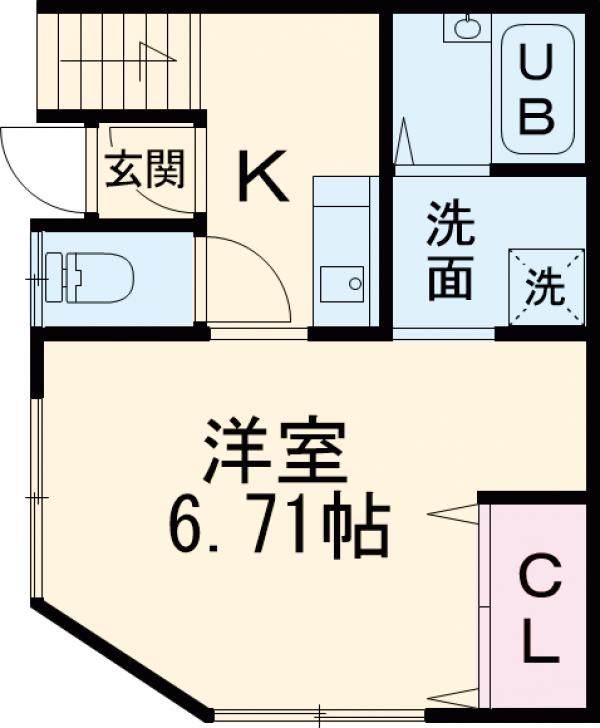 東瑞江の完工年月（2008年7月）築の賃貸アパートの間取り