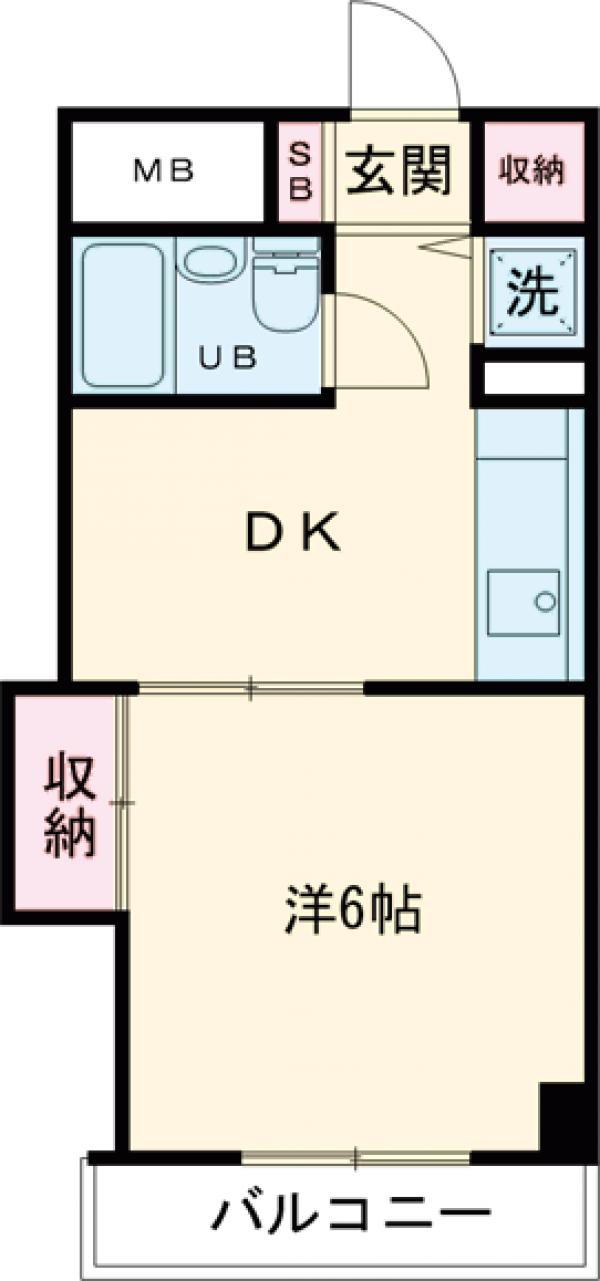 関東バス高井戸ハイツ・206号室の間取り