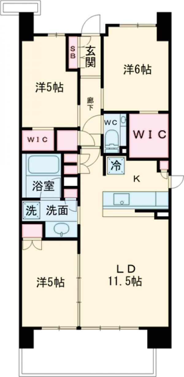 シティハウス平井 アクアレジデンスの間取り