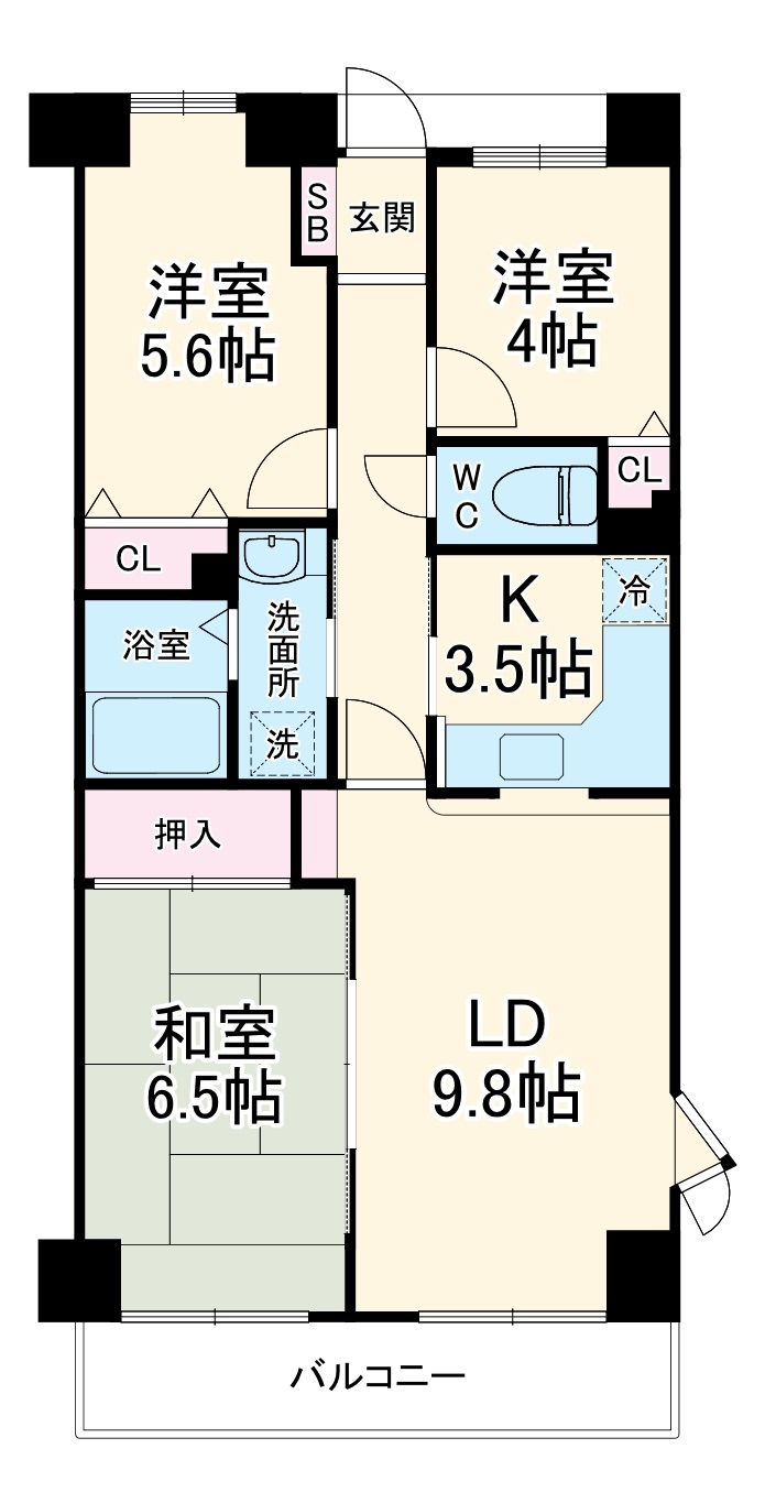 オクトス市ケ尾の間取り
