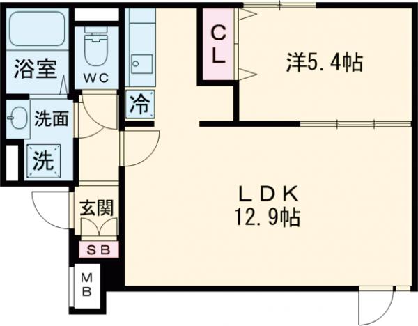 ベルシードステアー目黒武蔵小山・104号室の間取り
