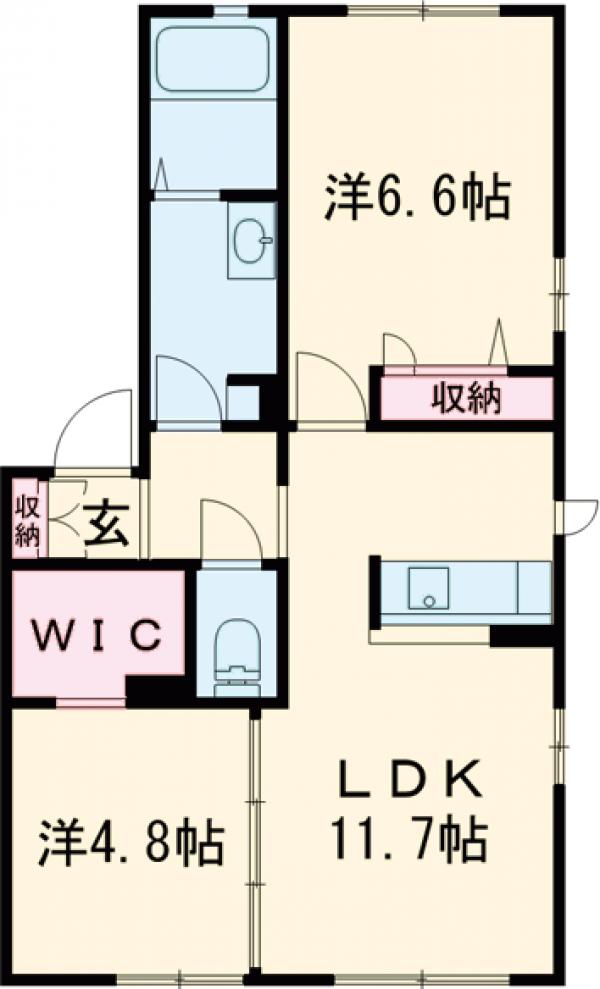 リヴィエールBの間取り