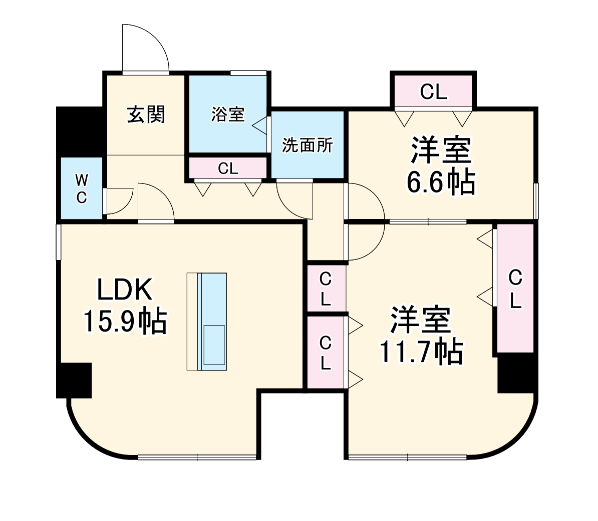 フローレスタナベの間取り