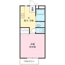 メールハイツAの間取り