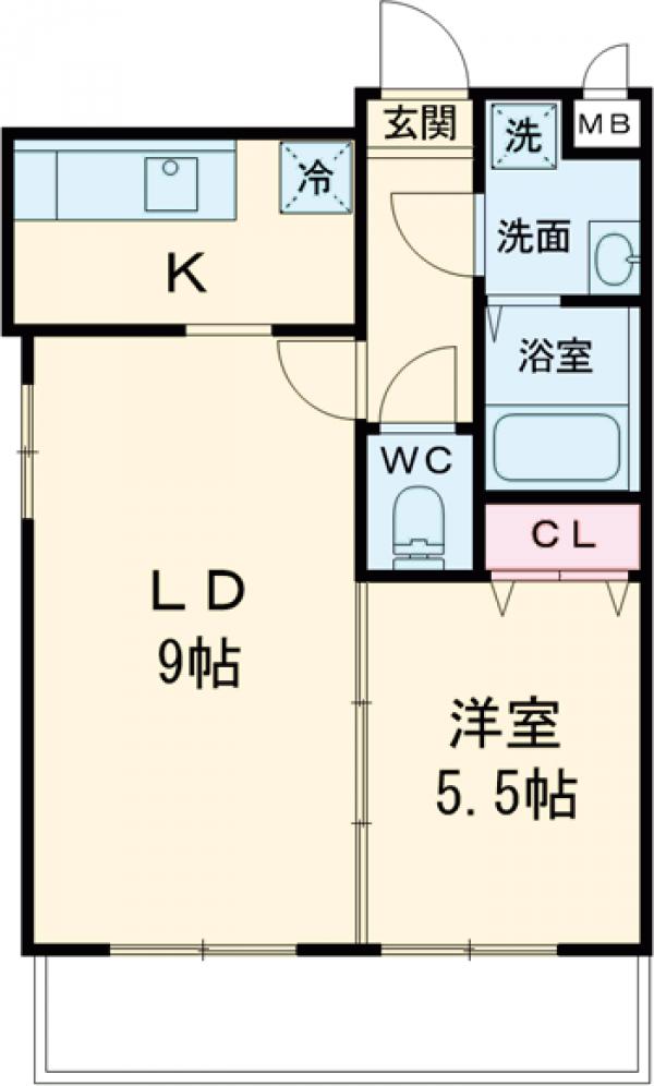 アーバーハイツ六町４丁目・406号室の間取り