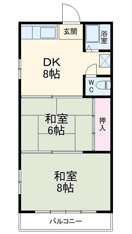 橘川コーポの間取り