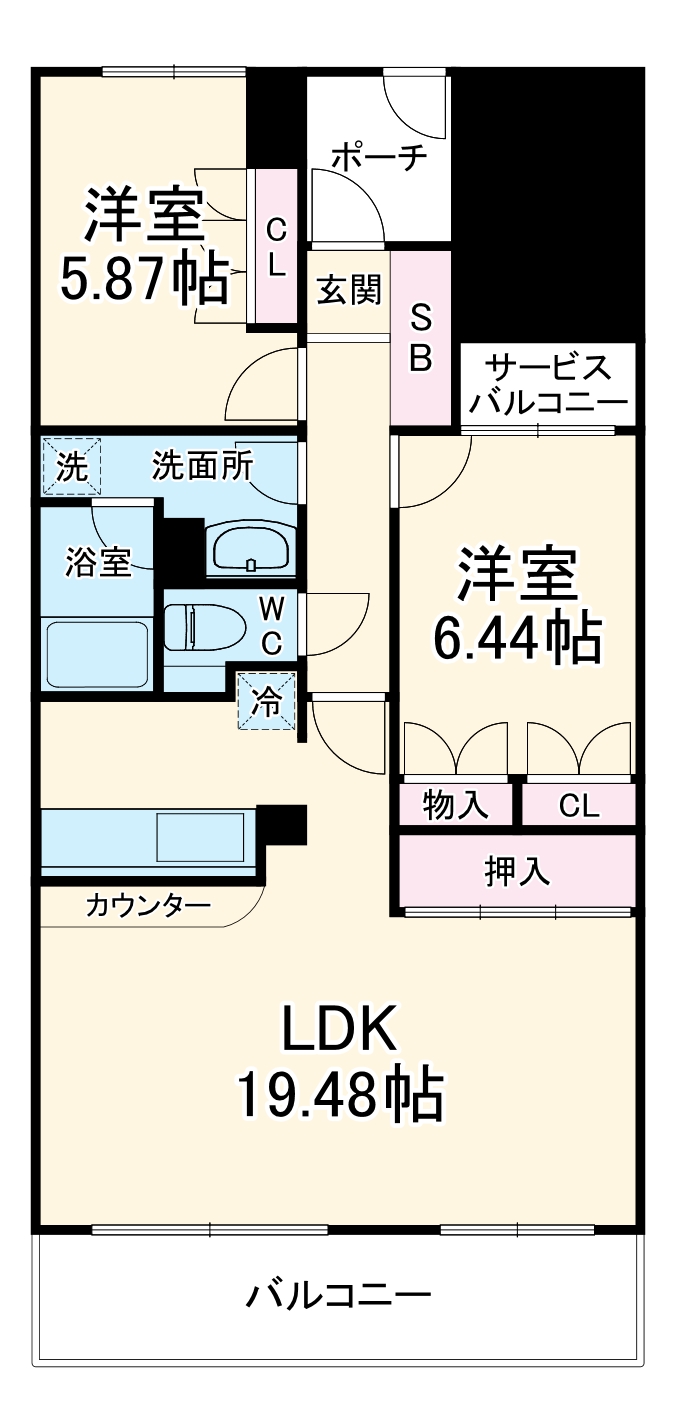 ブライティ広沢の間取り
