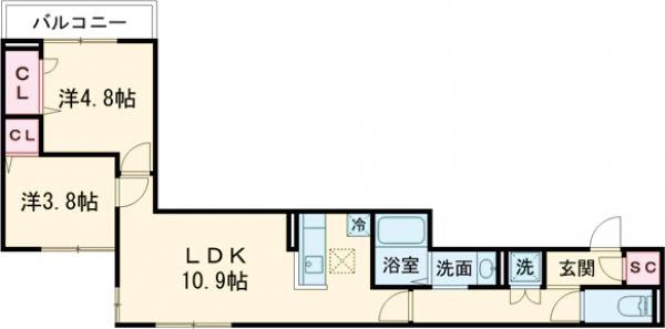 セレスティア南篠崎町の間取り