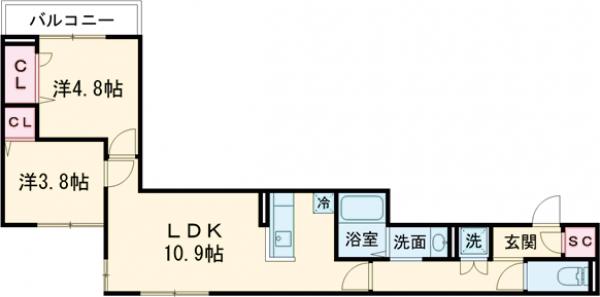 セレスティア南篠崎町の間取り