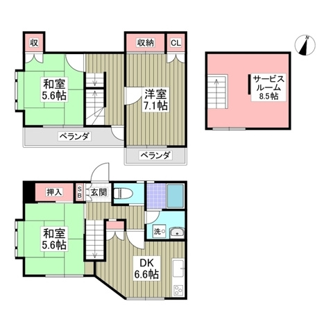 ジュネパレス江戸川台第1の間取り