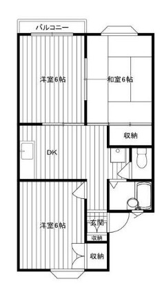 ヴィラ竹林Ⅱの間取り