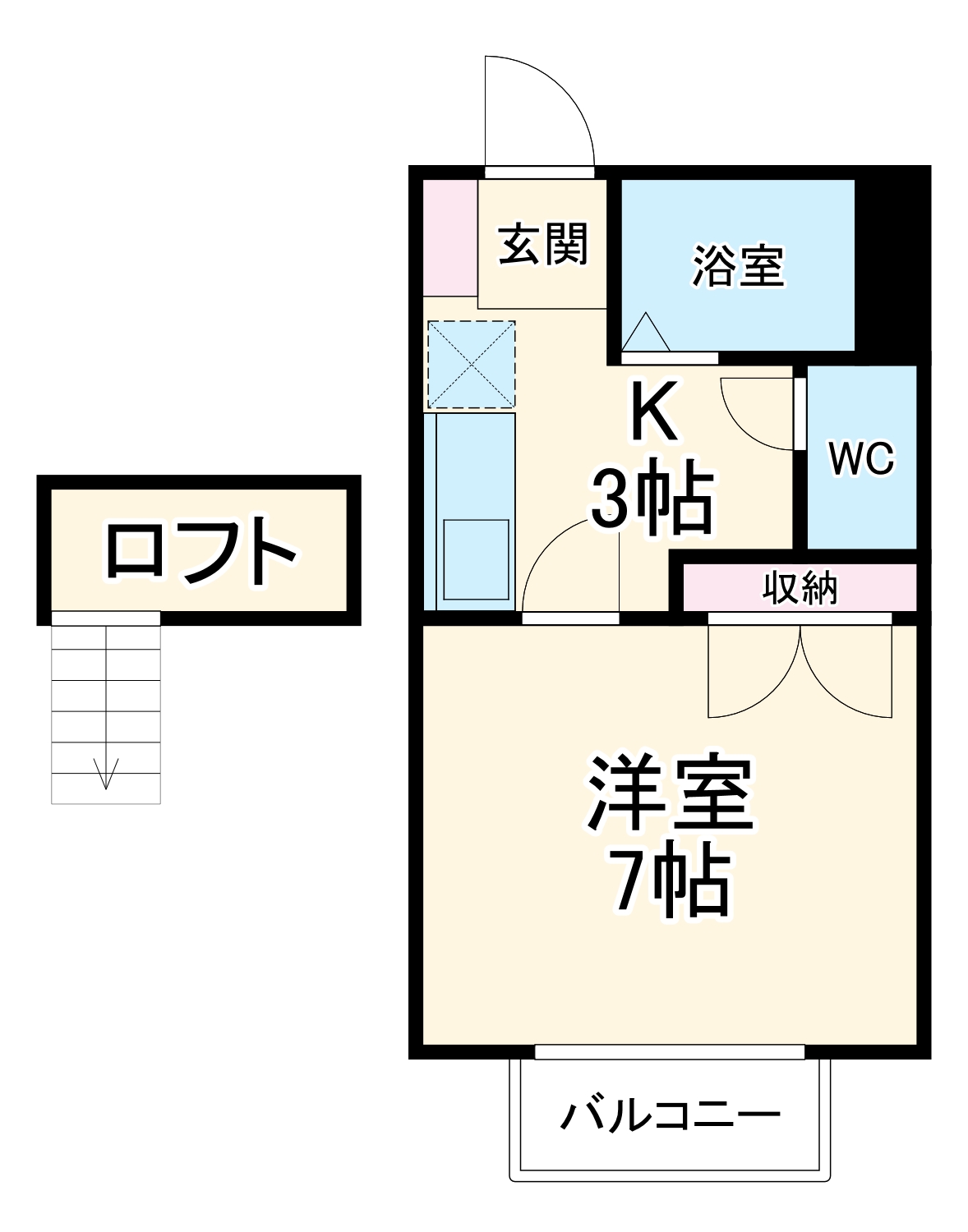 柴田ハイツAの間取り