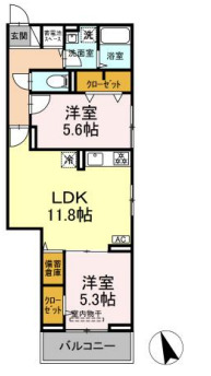 セレスティア東葛西Ⅲ・201号室の間取り