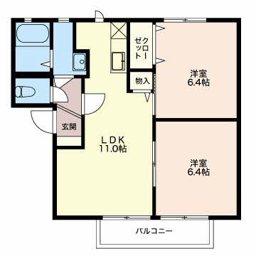 フローラルヒルズDの間取り