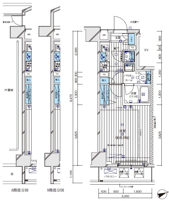 メインステージ北千住Ⅵの間取り
