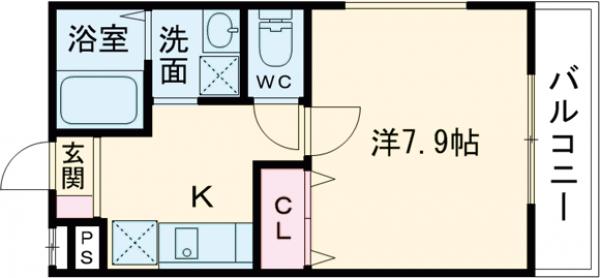 フジパレス助松町Ⅱ番館の間取り