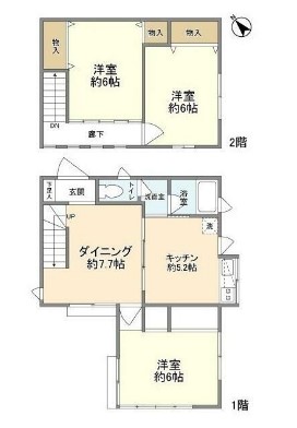 霞ケ丘貸家の間取り