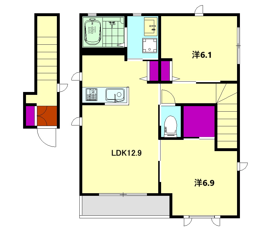 ルミエールS・K Bの間取り