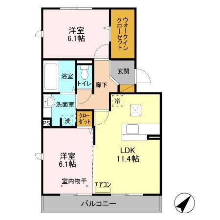 セルリア A棟の間取り