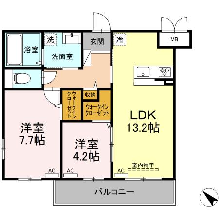 Cerro vistaの間取り