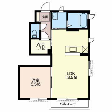 クレアーレ弐番館Bの間取り