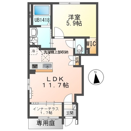 オアシス西美薗の間取り