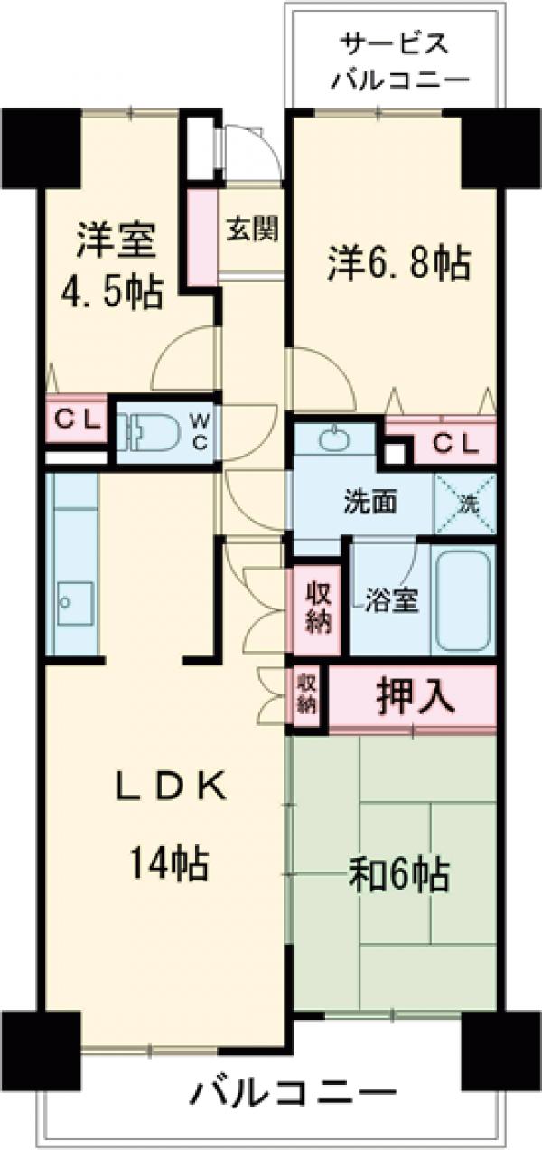 グランパセオ新小岩の間取り