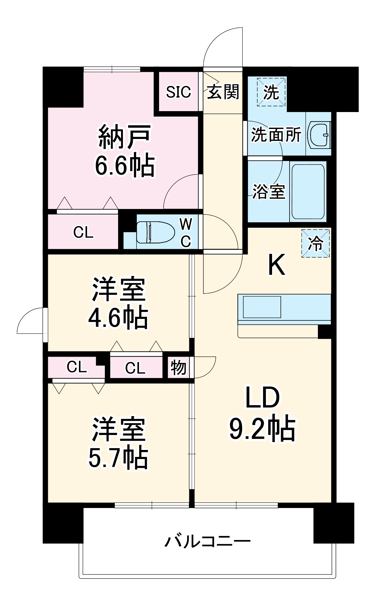 ラフィネール大阪十三の間取り