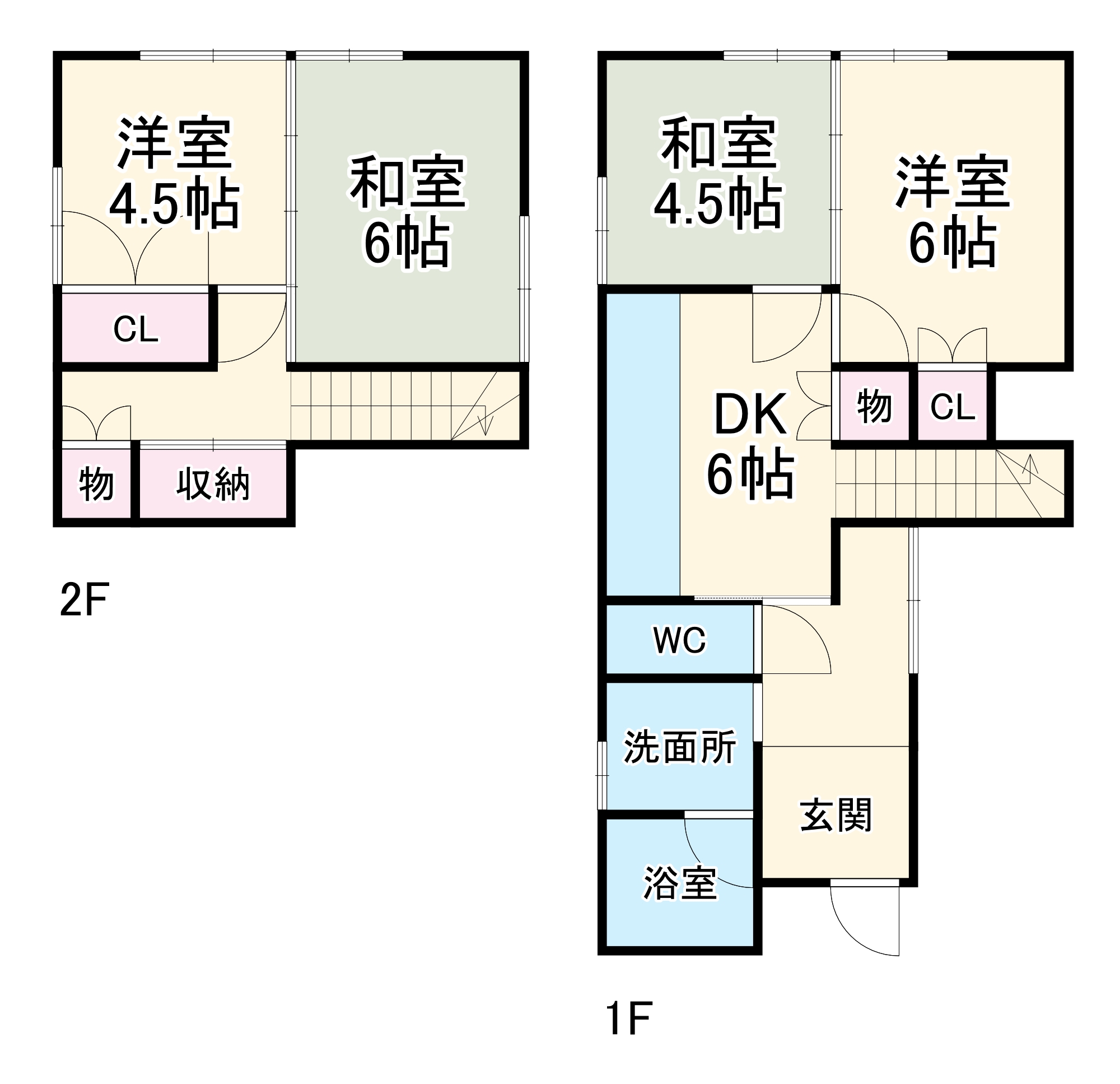 千種区自由ヶ丘戸建の間取り