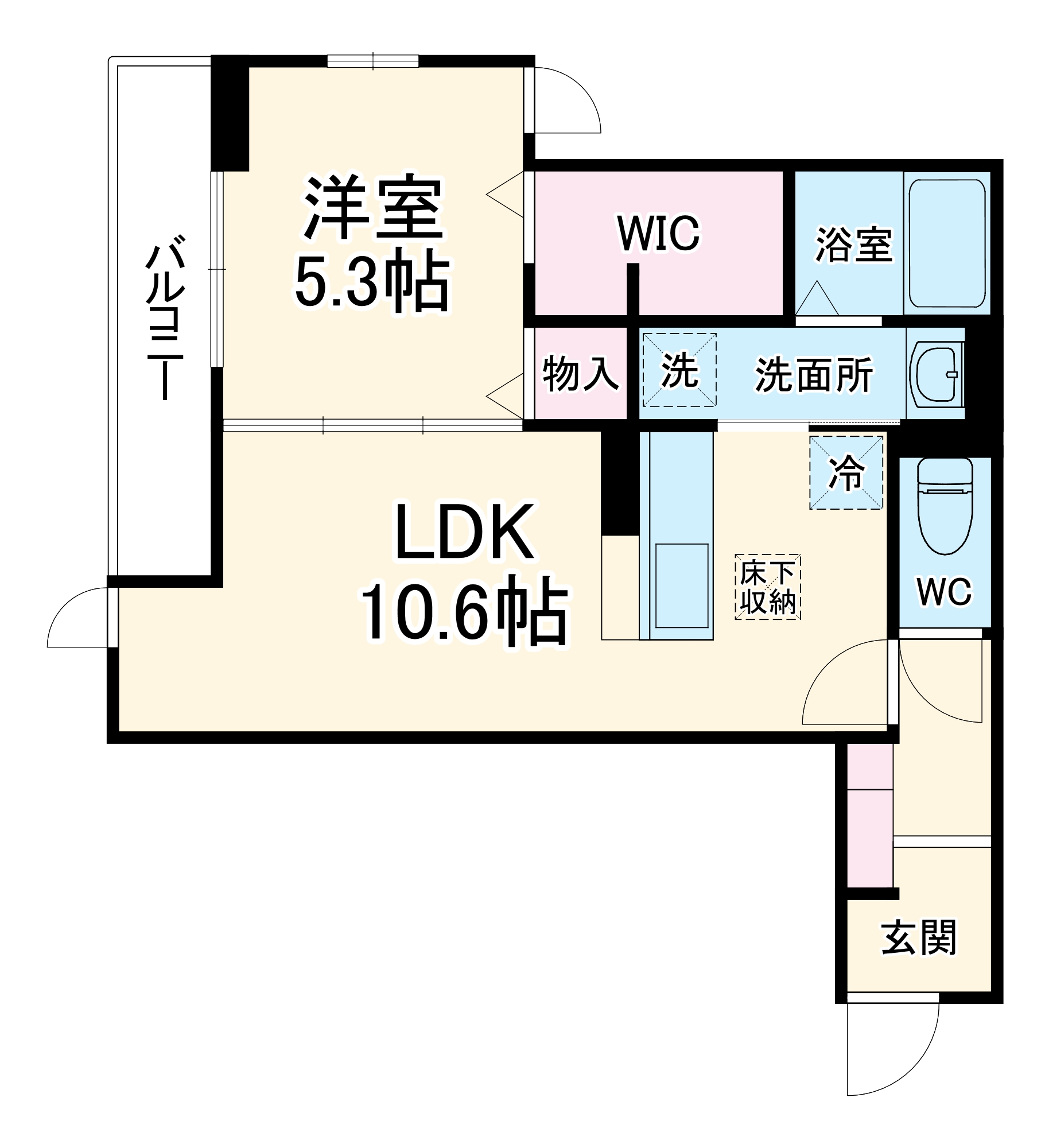 D Paina 宿河原6の間取り