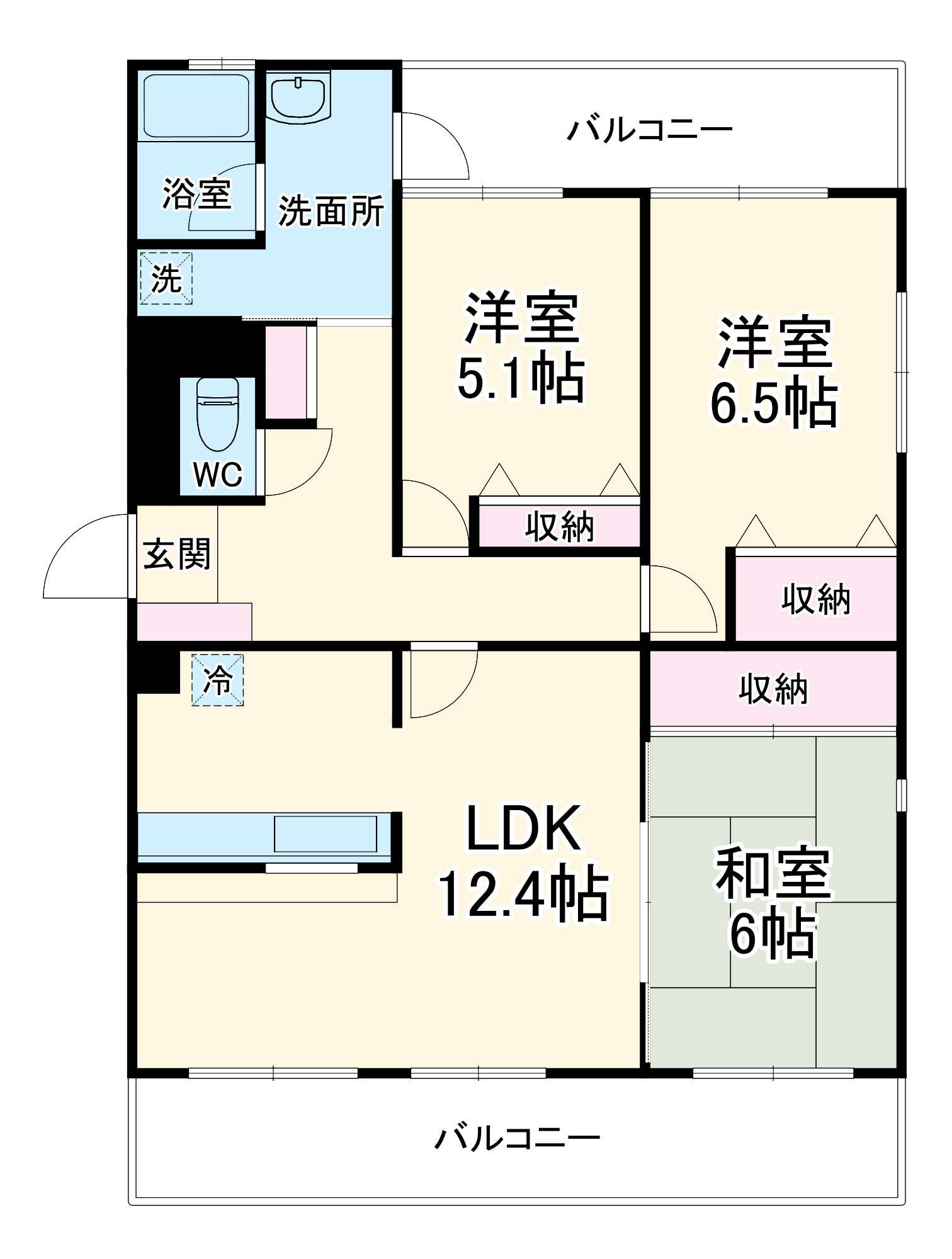 クラスガーデン相模大野壱番館の間取り