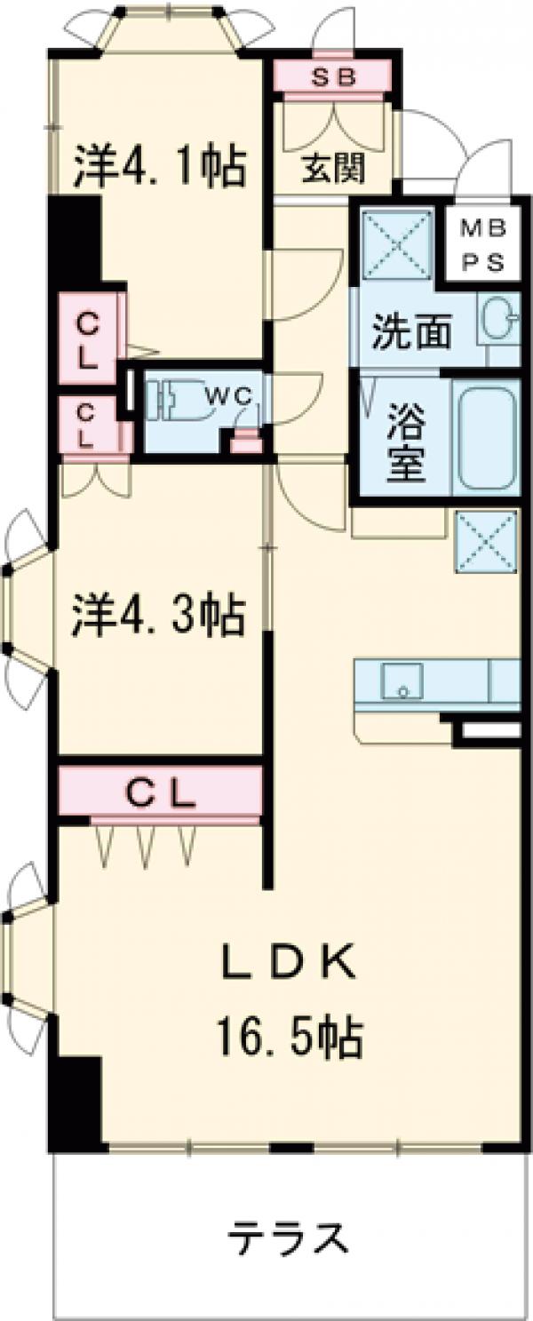 セザール用賀の間取り