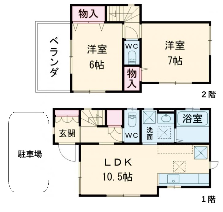 川島三重町戸建ての間取り
