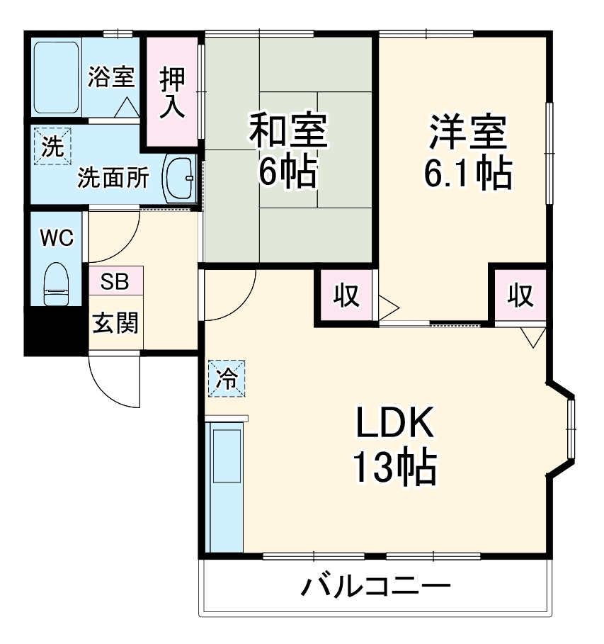 フォレスト古庄Aの間取り