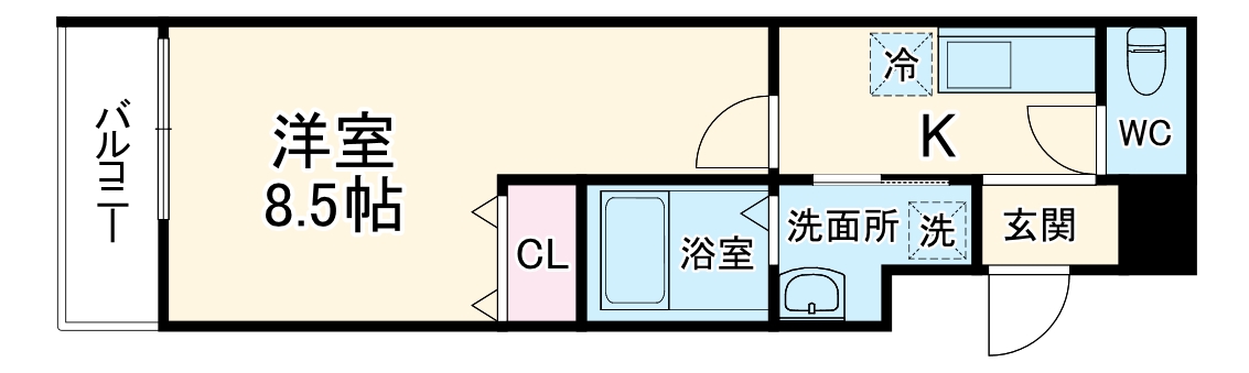 フジパレス池田姫室町の間取り