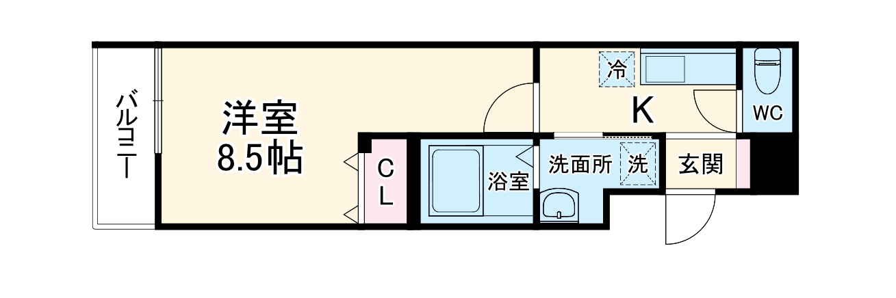 フジパレス池田姫室町の間取り