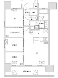 八王子レジデンスの間取り