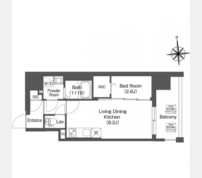 コンフォリア・リヴ南森町Ⅱの間取り