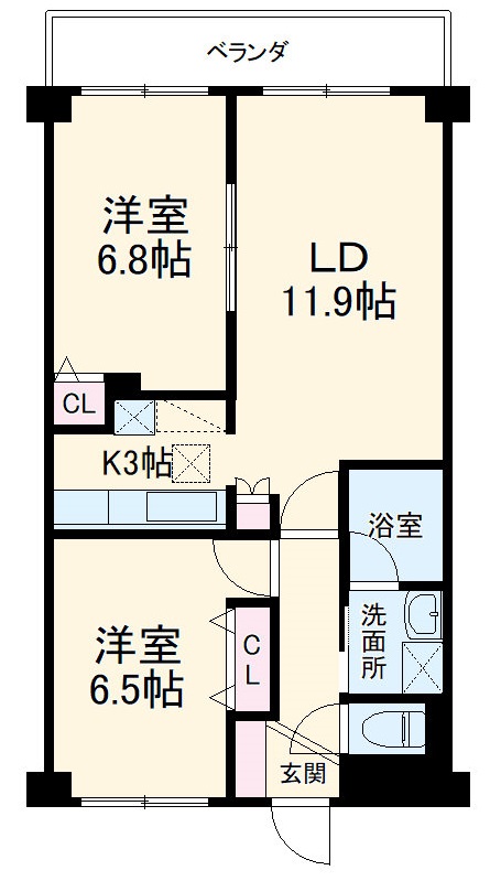 シャインヒル Ⅲの間取り