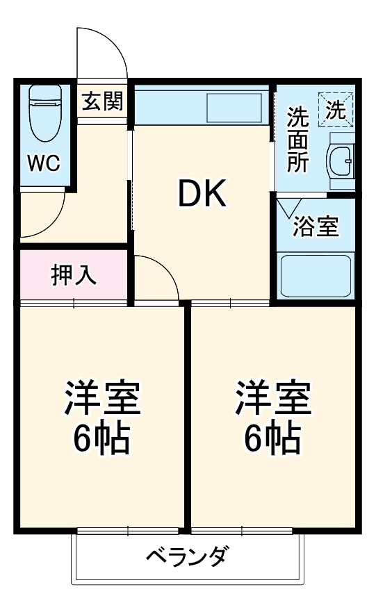 ハイツ大平Bの間取り